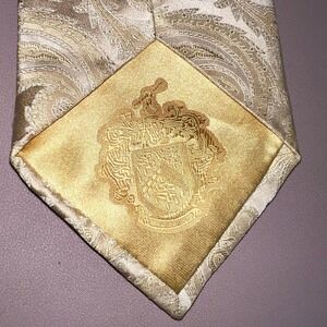 Donald J. Trump Signature Collection Tie 100% Silk Yellow Textured Paisley Rare